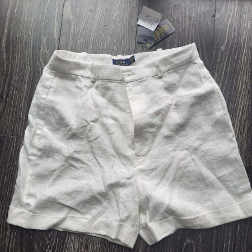 Polo Ralph Lauren Linen Beach Pleated Shorts - Medium (32" Waist)